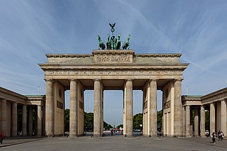 <span class="mw-page-title-main">Brandenburg Gate</span> Triumphal arch in Berlin, Germany