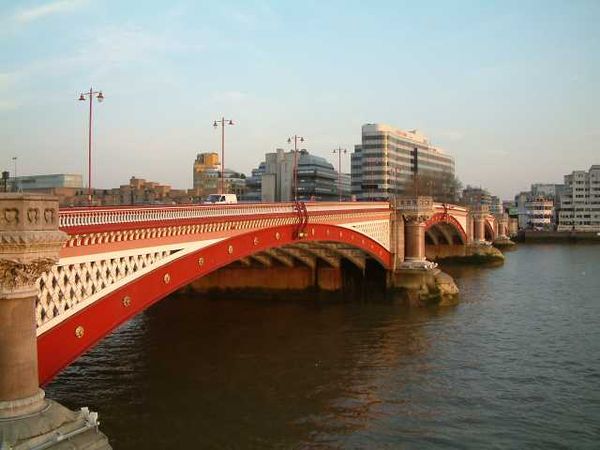 Blackfriars Bridge viewed from upstream, looking south