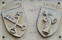 Blasons d'Hautvillers et Eguisheim (commémoration de jumelage).