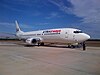 Boeing 737-400 (Xtra Airways) N148AS parked at Jacksonville, FL December 2014.jpg
