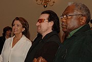 With Bono and Jim Clyburn (3 February 2006)