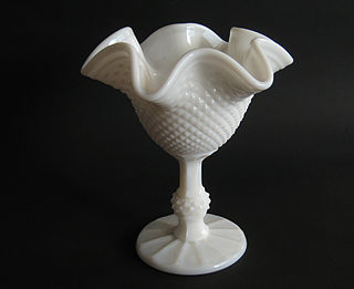 Milk glass is an opaque or translucent