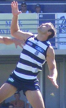Ottens playing for Geelong in 2008. Brad Ottens playing for Geelong.JPG
