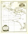 Carte ancienne d'Ouessant et de la côte de Portsall à Quimper (1778).