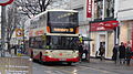 Brighton & Hove 702 Ronald Bates (YP58 UGB), a Scania OmniCity in Western Road, Brighton, East Sussex on route 5B.