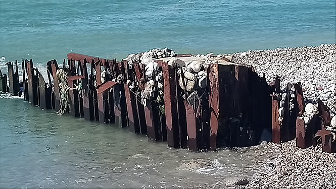 damaged breakwater