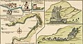 Broadside of maps and views of Admiral Edward Vernon's capture of Portobello, Panama, during the War of Jenkins' Ear 35134 (cropped).jpg