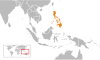 Location map for Brunei and the Philippines.