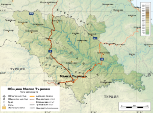 Община Малко-Тырново на карте