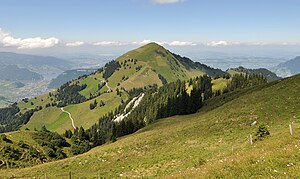 View from the Musenalp over the Bleikigrat to the Buochserhorn