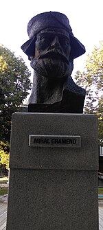 Bust of Mihal Grameno, Korçë