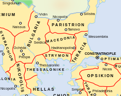 Византийските теми на Балканския полуостров през 1045 година