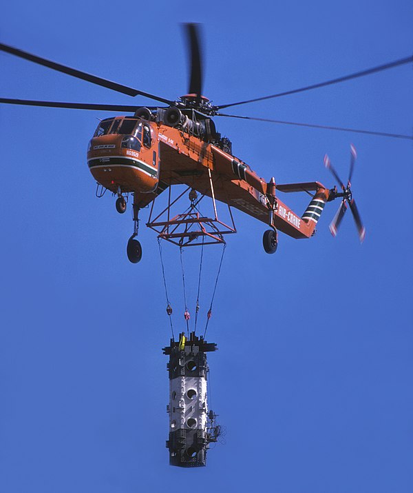 Skycrane "Olga" lifting antenna segment