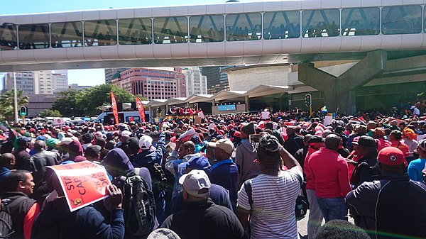 A COSATU organised protest in Cape Town calling for an end to state capture and for the prosecution of those involved in the administration of Preside