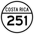 Roadshield of Costa Rica National Secondary Route 251