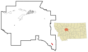 Thumbnail for File:Cascade County Montana Incorporated and Unincorporated areas Neihart Highlighted.svg