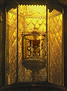 The Valencia Chalice in its chapel in Valencia Cathedral Chalice of Valencia.JPG