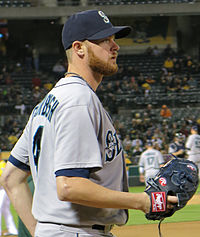 Charlie Furbush pitched a no-hitter for Hyannis in 2006, and was part of a combined no-hitter for the Seattle Mariners in 2012. Charlie Furbush Mariners 2014.jpg