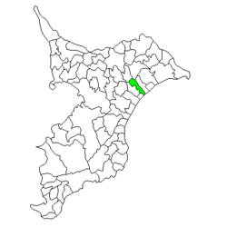 Location of Yokoshiba in Chiba Prefecture