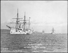 Photograph of four warships