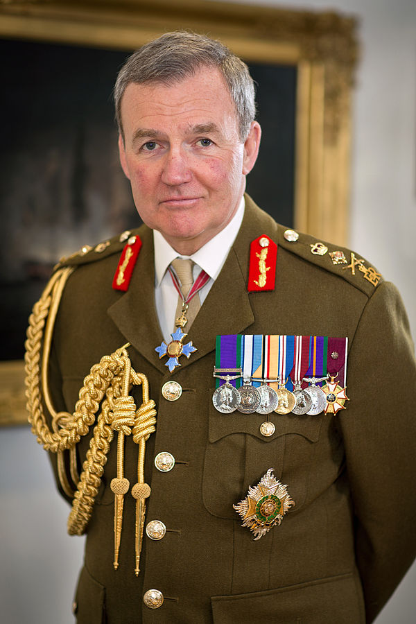 General Sir Nicholas Houghton dressed in the British Army's No. 2 Service Dress.