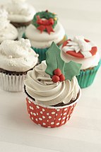 Christmas themed cupcakes