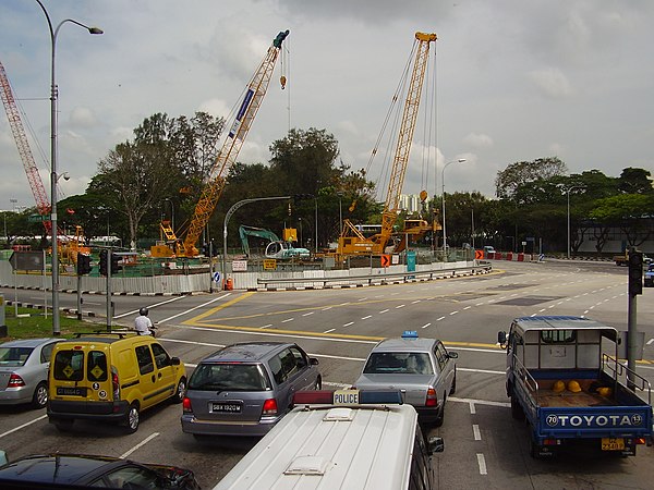 Construction works for the station in 2006