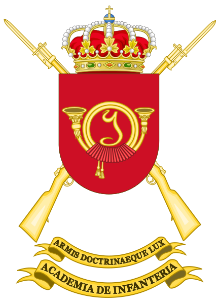 File:Coat of Arms of the Spanish Infantry Academy (Common variant).svg