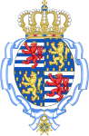 Coat of arms of Grand Duchess Maria Teresa as Dame Grand Cross of the Order of Charles III (Spain)