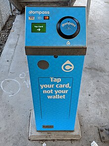 Compass card reader located on Spruce Street at Sapperton station Compass card reader.jpg