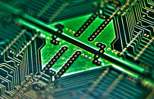 Computer Circuit Board image from Wikimedia Commons