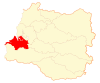 Mapa Corral v regionu Los Ríos