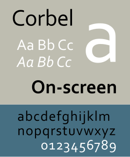 Corbel (typeface) typeface