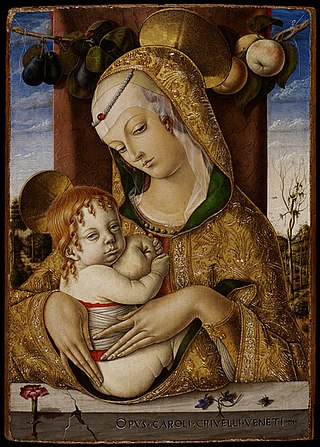 <i>Madonna and Child with an Apple</i> Painting by Carlo Crivelli in the Victoria and Albert Museum