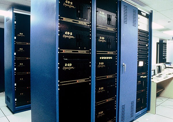 Racks of Cromemco S-100 Systems at the Chicago Mercantile Exchange in 1984