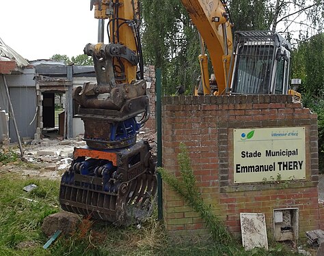 Demolition of the old Stade Municipal Emmanuel Thery (2019) Villeneuve d'Ascq.