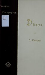 Миниатюра для Файл:Dürer - Hermann Knackfuß, 1896, 4. Auflage (IA durer00knac).pdf