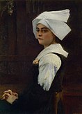 "Portrait of Brittany Girl" by Dagnan Bouveret. Held in the Museum of Fine Arts