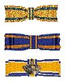 De drie lintjes van ridders in de Militaire Willems-Orde, de Orde van de Nederlandse Leeuw en de Orde van Oranje-Nassau