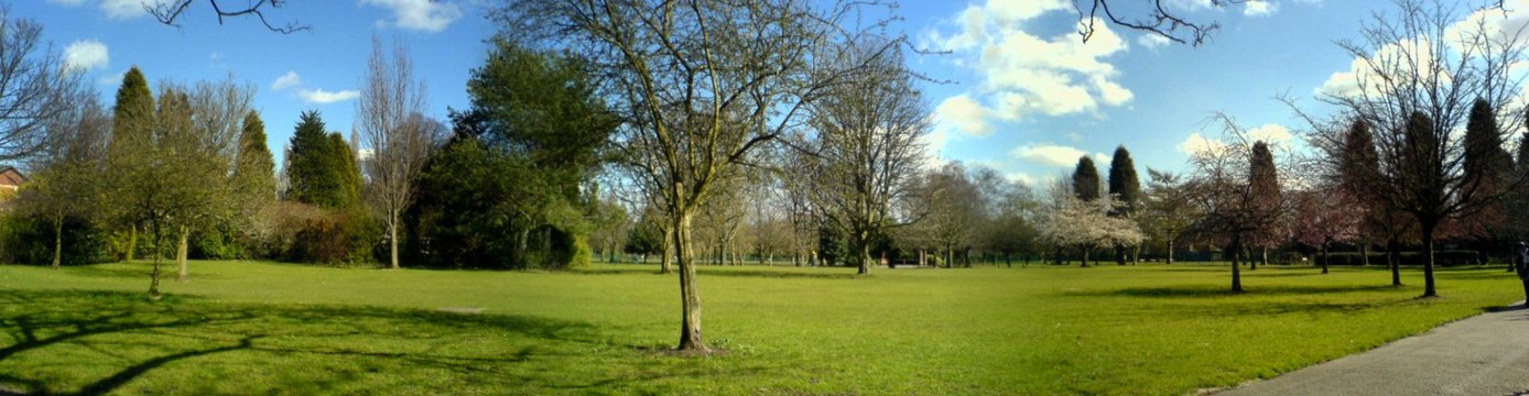 Panorama of Didsbury Park (March 2008)