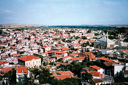 Pohled na město s Bajezidovou mešitou vpravo uprostřed