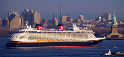 Disney Fantasy entering New York for the first time