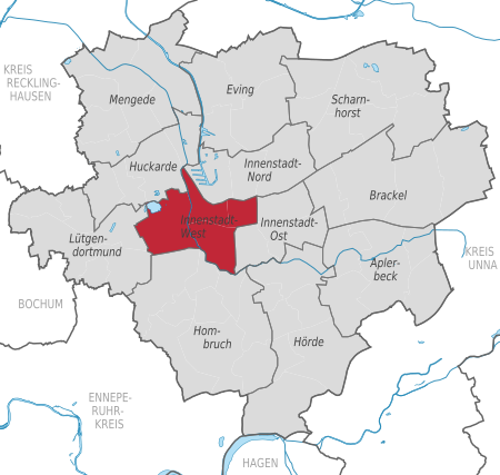 Dortmund Bezirk Innenstadt West simple