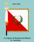 Drapeau 2e bataillon de la légion des Bouches-du-Rhône (avers)