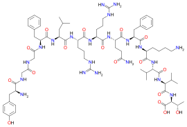 Chemical structure of dynorphin B.