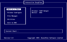 Main menu, from Interactive EasyFlow for DOS 5.8 EasyFlowMenu.png