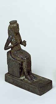 Thumbnail for File:Egyptian - Statue of a Seated Isis - Walters 54417 - Three Quarter.jpg