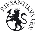 Riksantikvarens logo fra 1998. Motivet er Den norske løve fra 1600-tallet.