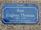 Rue Eugène-Thomas à Évry-Courcouronnes (Essonne, France)