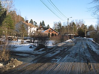 Linnunpaantie in Ispoinen Fagelhuvudvagen mars 2009.jpg